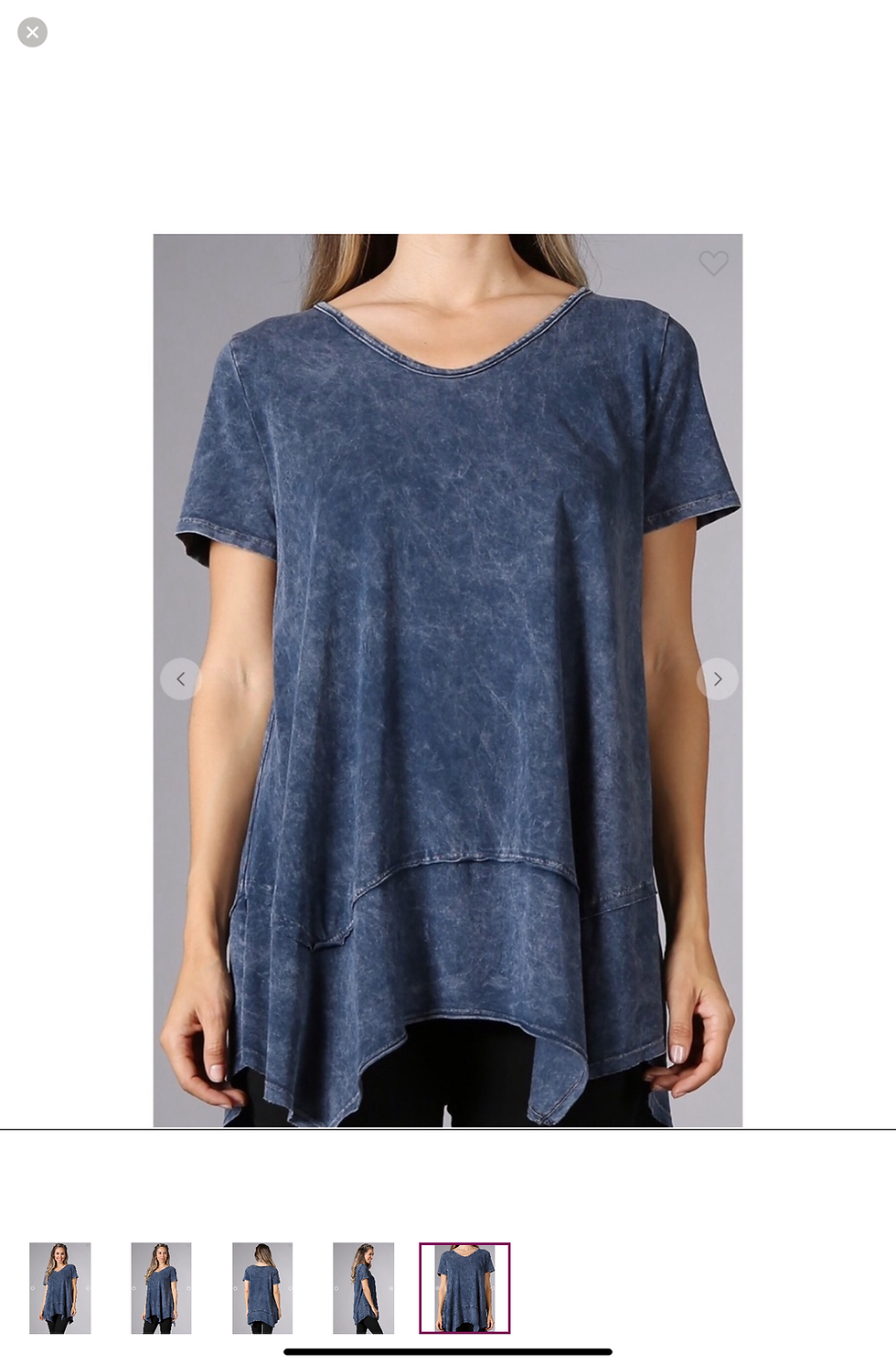 Thumbnail: Chatoyant Mineral wash short sleeve top 