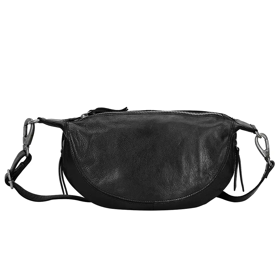 Thumbnail: Latico leather Crosby Leather Sling Bag/Crossbody Bag in moss and eggplant 