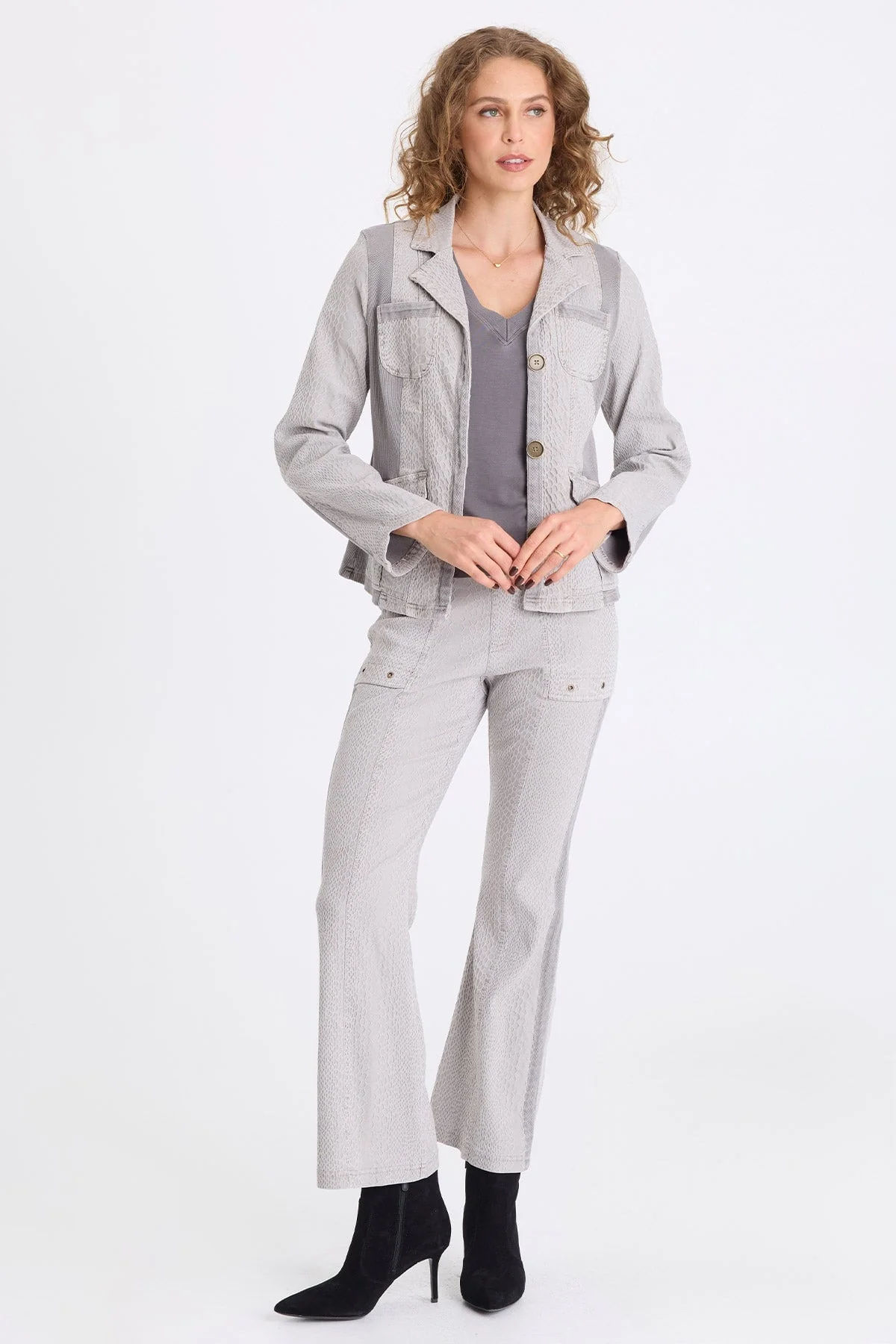 XCVI CRISPIN JACQUARD FLARE LEG PANT