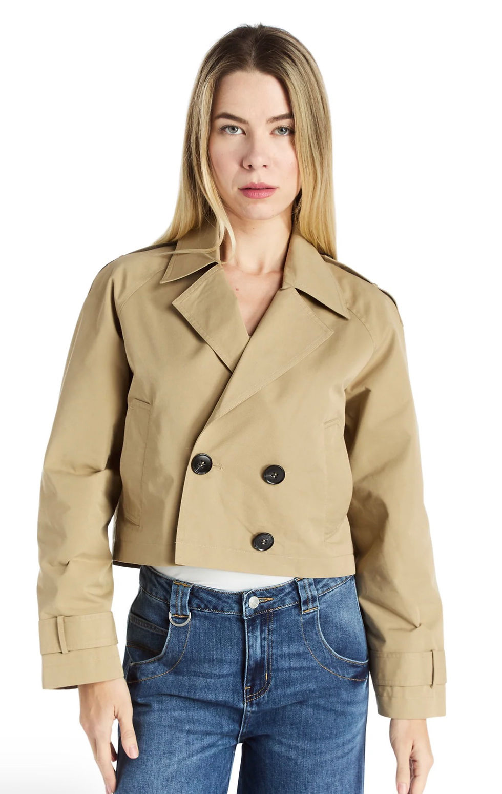 Thumbnail: tractr Cropped Trench Coat
