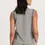 Thumbnail: XCVI DAVIES EMBROIDERED TWILL/JERSEY TANK  In Magnetic Grey Pigment