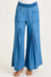XCVI JERONA INDIGO PLEATED WIDE LEG PANT Rated