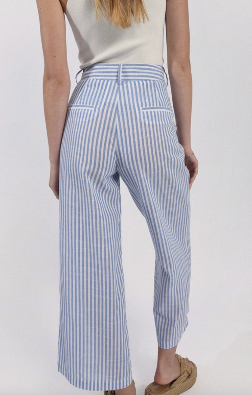 Thumbnail: Molly Bracken Stripped Wide Leg Pants
