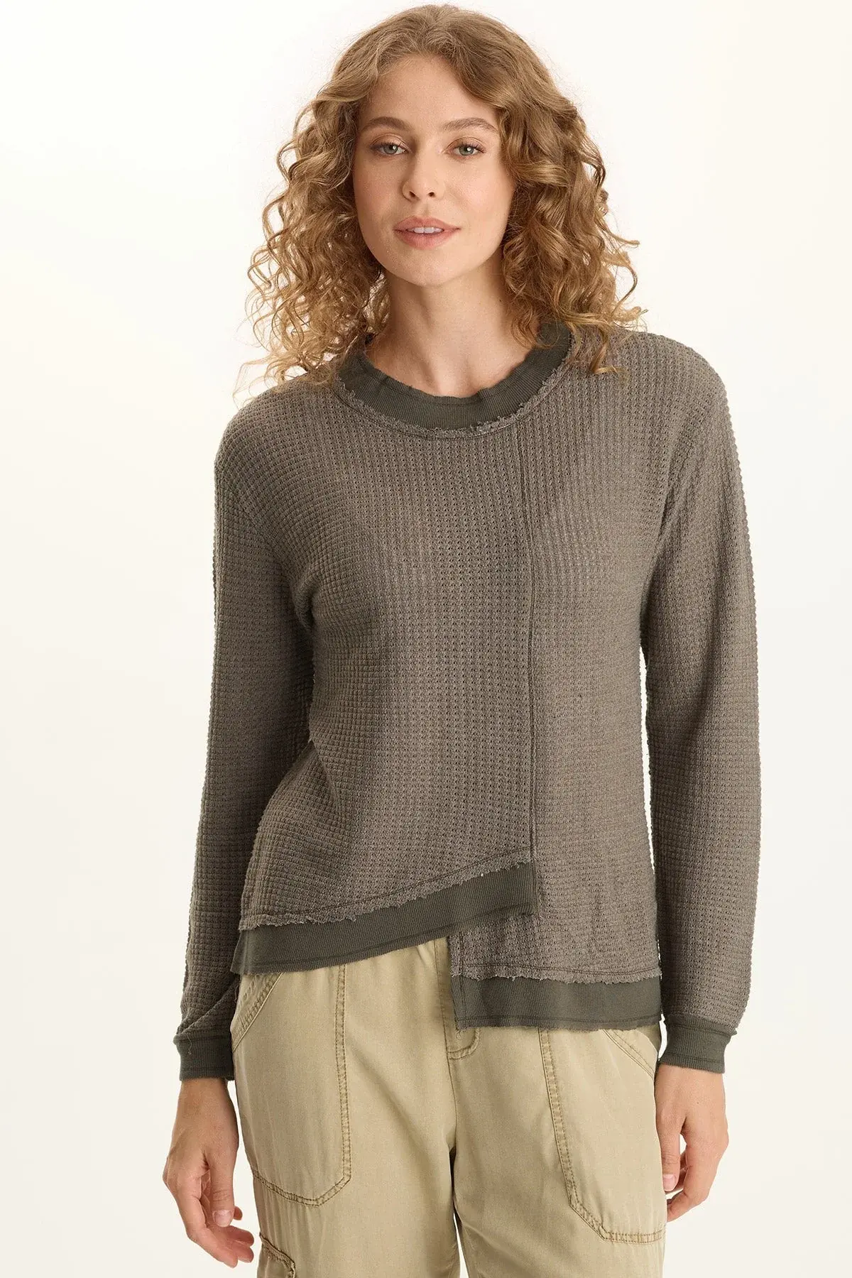 XCVI ALVIS THERMAL ASYMMETRICAL LONG-SLEEVE TOP In Rejuvenation