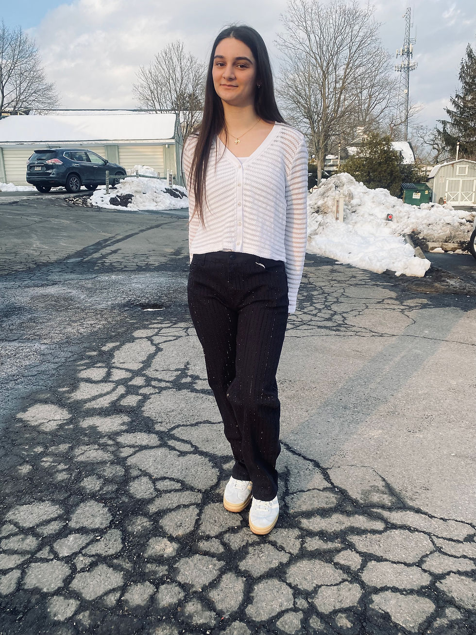 Thumbnail: Tractr wide leg sequenced jeans