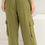 Thumbnail: WIDE LEG LINEN CARGO PANTS in colbalt blue