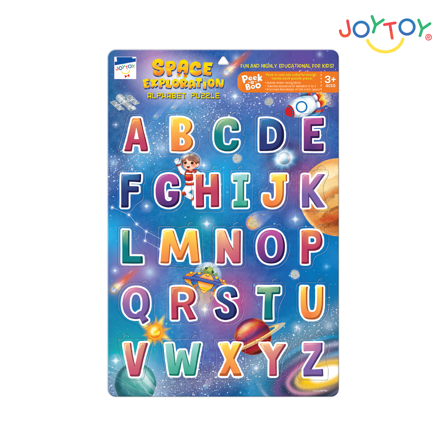 JOYTOY Space Exploration Alphabet Peek-a-boo Puzzle