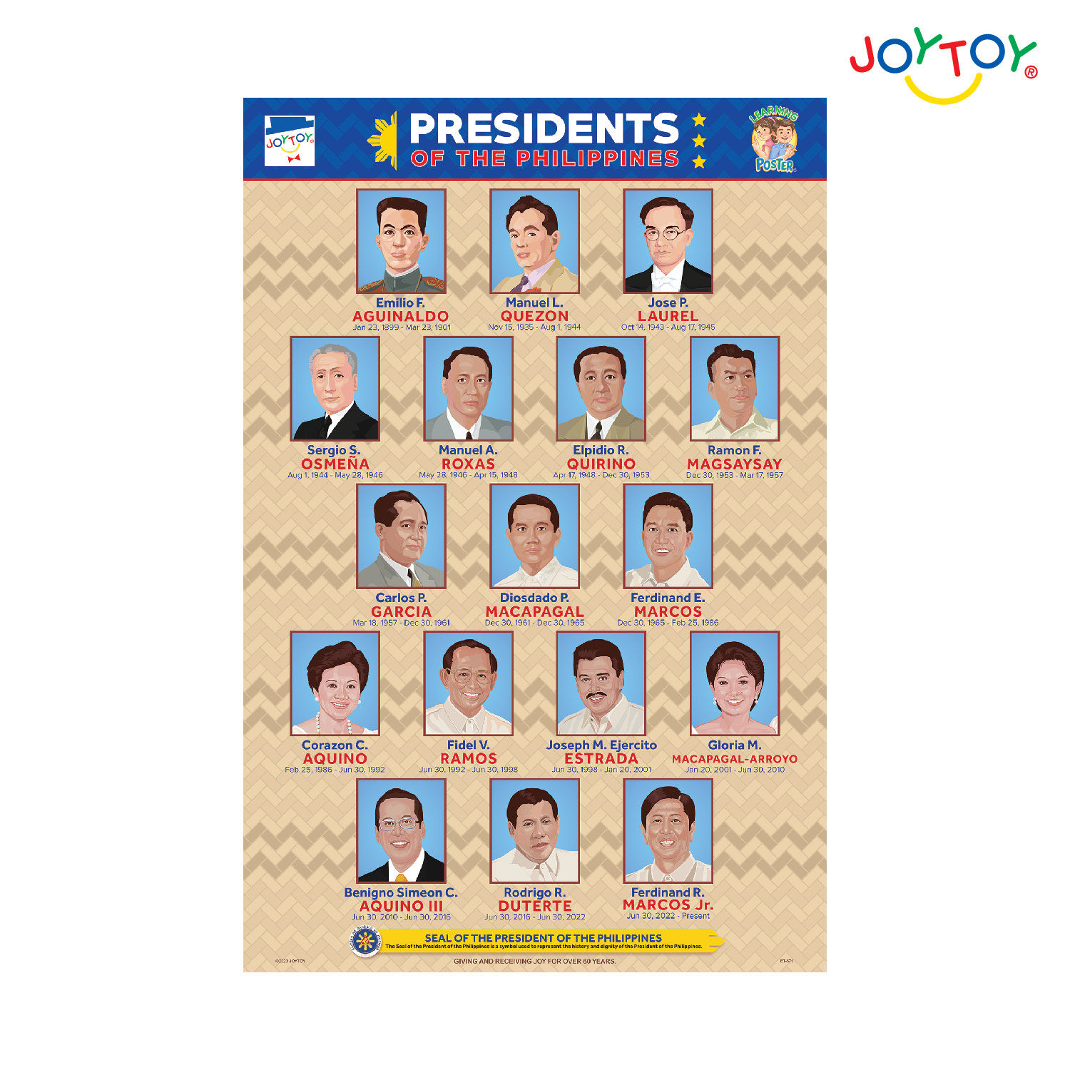 Presidents of the Philippines Poster - New Edition
