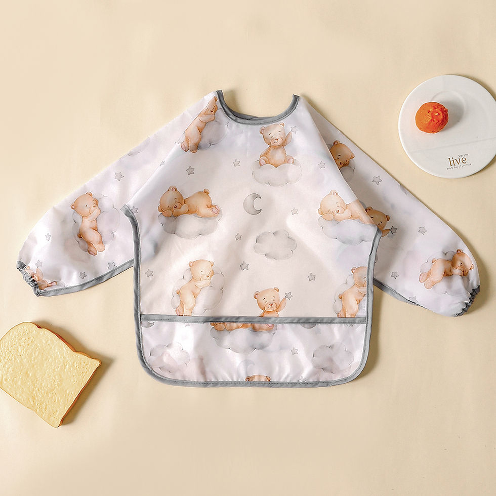 Thumbnail: 1 Pc Long Sleeve Bibs, Waterproof and Washable Feeding