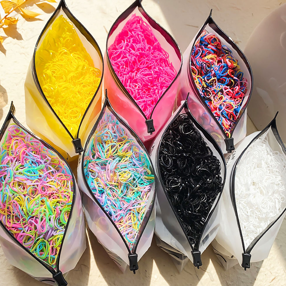 Thumbnail: 500/1000/2000pcs Girls Colourful Disposable Rubber Band Hair Ties Headband Child