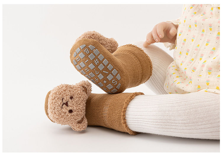 Thumbnail: Cute Bear Baby Socks Winter Soft Cotton Anti Slip