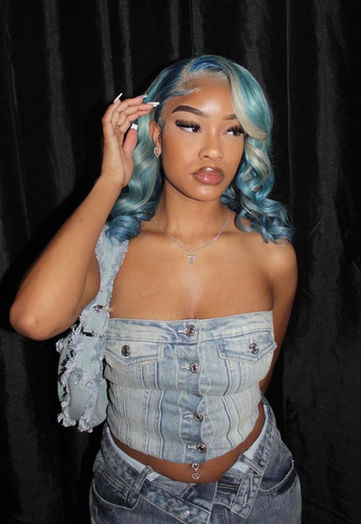 Perruque BLUE WAVY