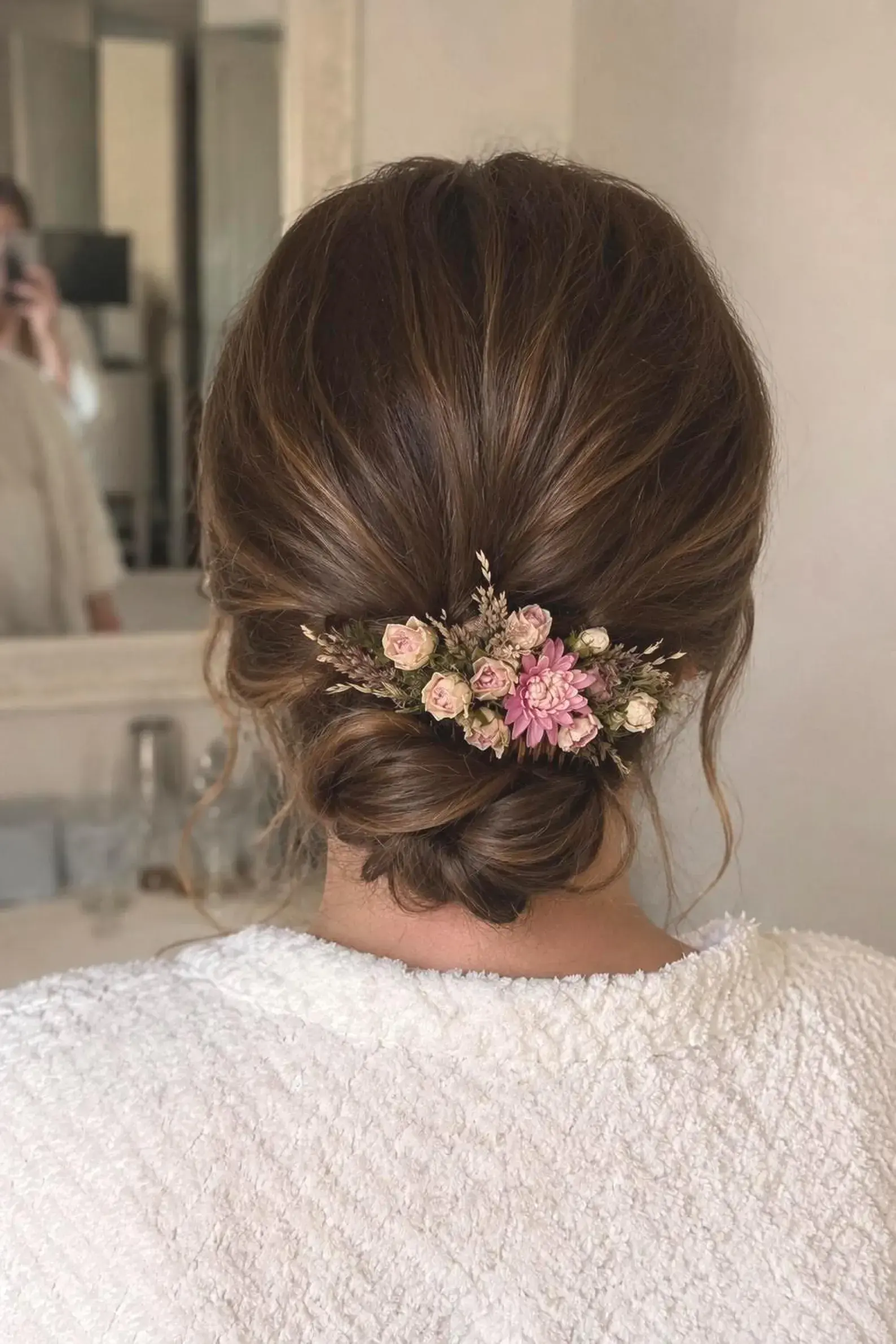 Boho getrocknete Blumen Haarkamm - Braut Hochzeit