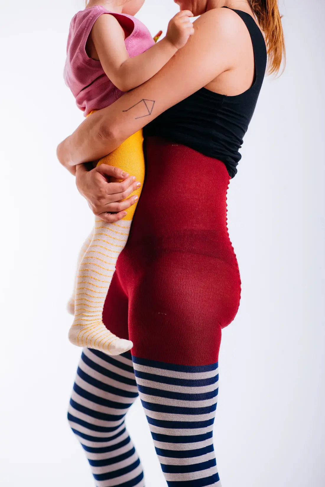 The Post Partum Set “Early Bird” - Burgundy + Stripes