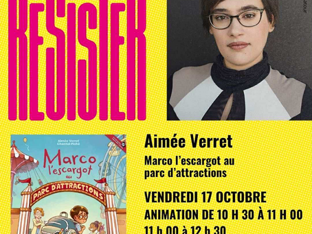 Horaire d'Aimée Verret au Salon du livre de l'Estrie