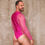 Thumbnail: FUCSIA MESH BODY SUIT (FRONT PANELS)