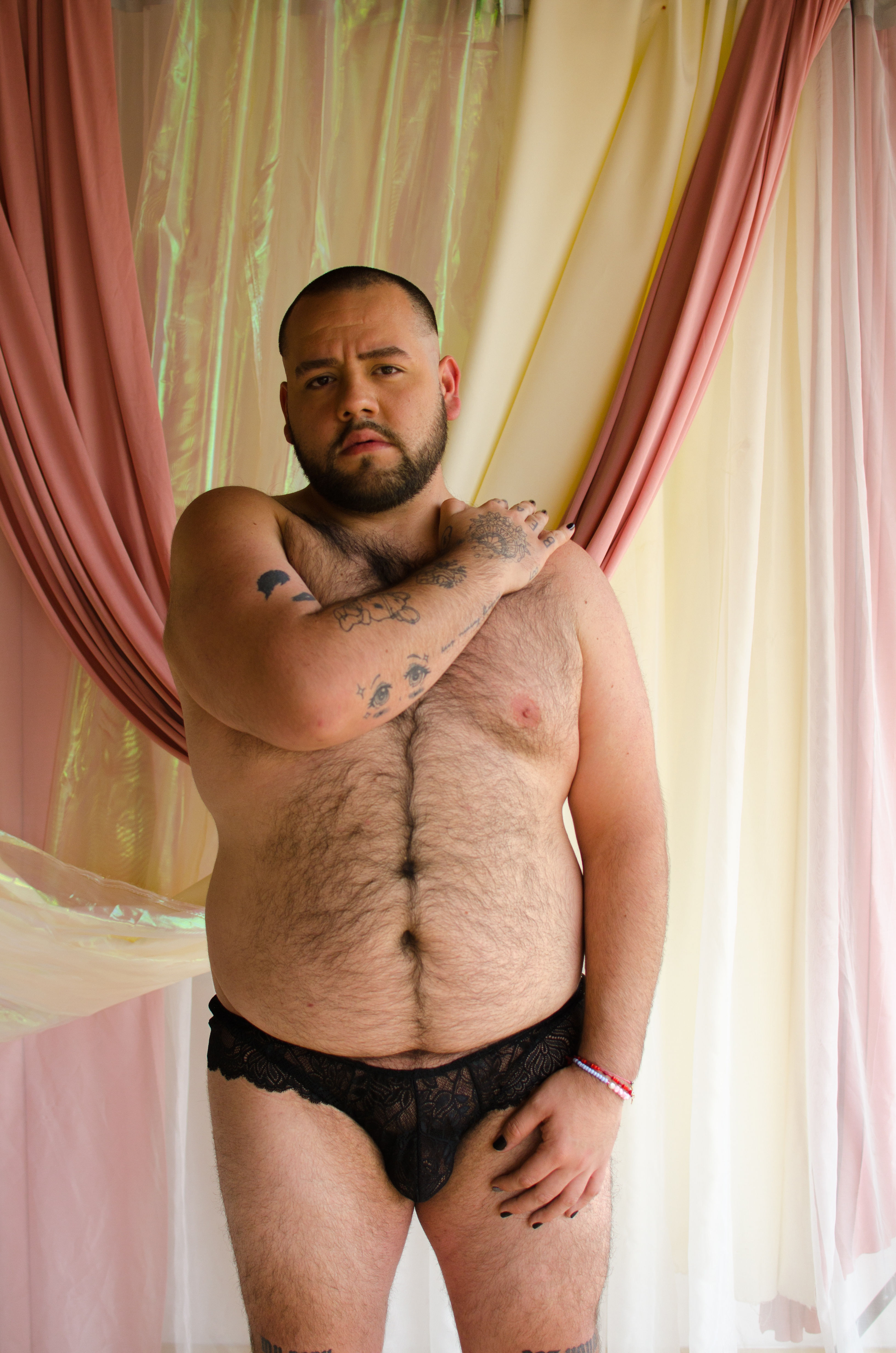 BABY PINK LACE THONG