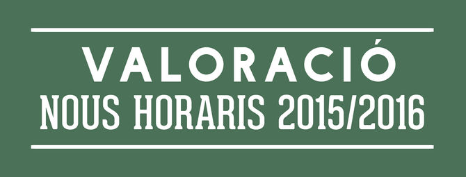Valoració de la nova estructura horària