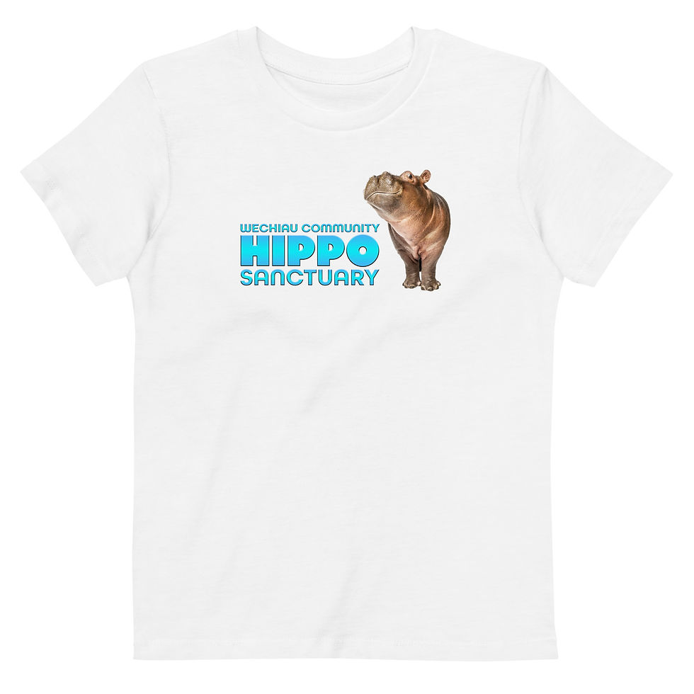 Thumbnail: Wechiau Hippo Organic Cotton Kids T-Shirt - Baby Hippo Design
