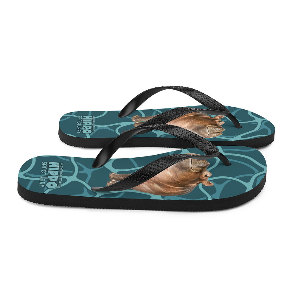 Thumbnail: Wechiau Hippo Flip Flops - Baby Hippo Design