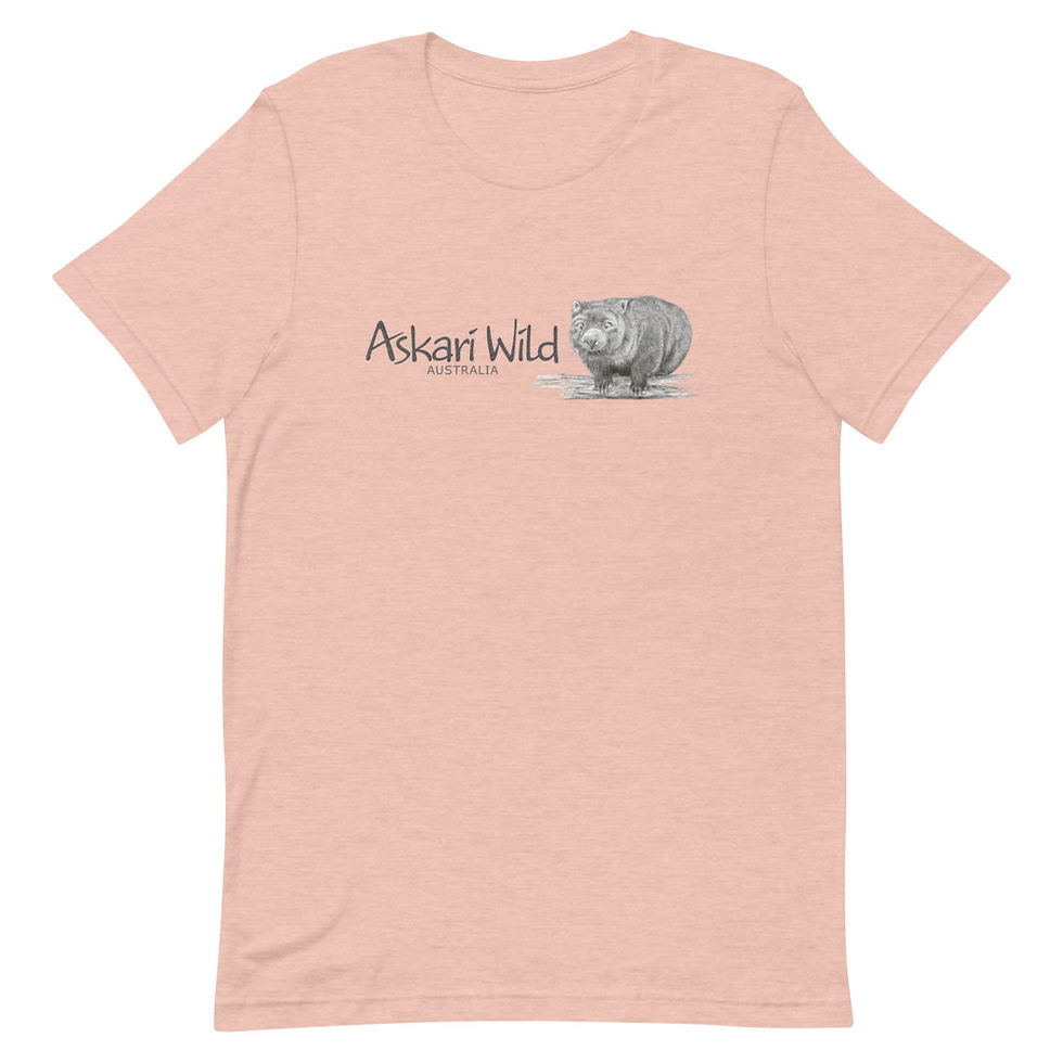 Thumbnail: Askari Wild Unisex T-Shirt - Aussie Sketch Series Wombat Design