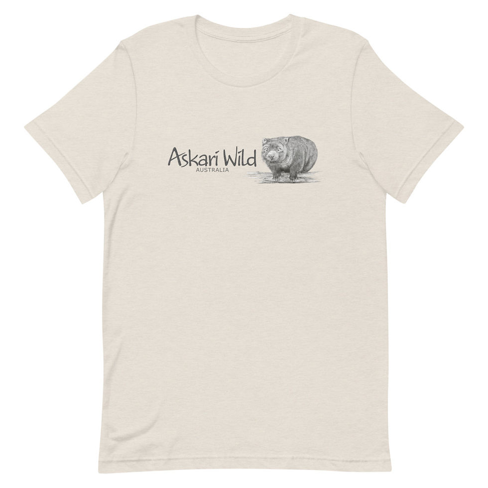 Thumbnail: Askari Wild Unisex T-Shirt - Aussie Sketch Series Wombat Design