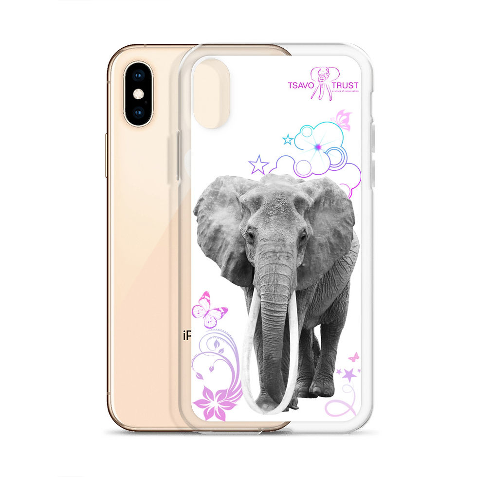 Thumbnail: Tsavo Trust iPhone Case - Female Tusker F_DI1 Design