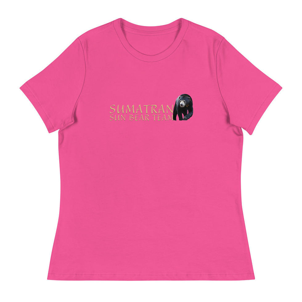 Thumbnail: Sumatran Sun Bear Team Women's T-Shirt - Walking Bear Design