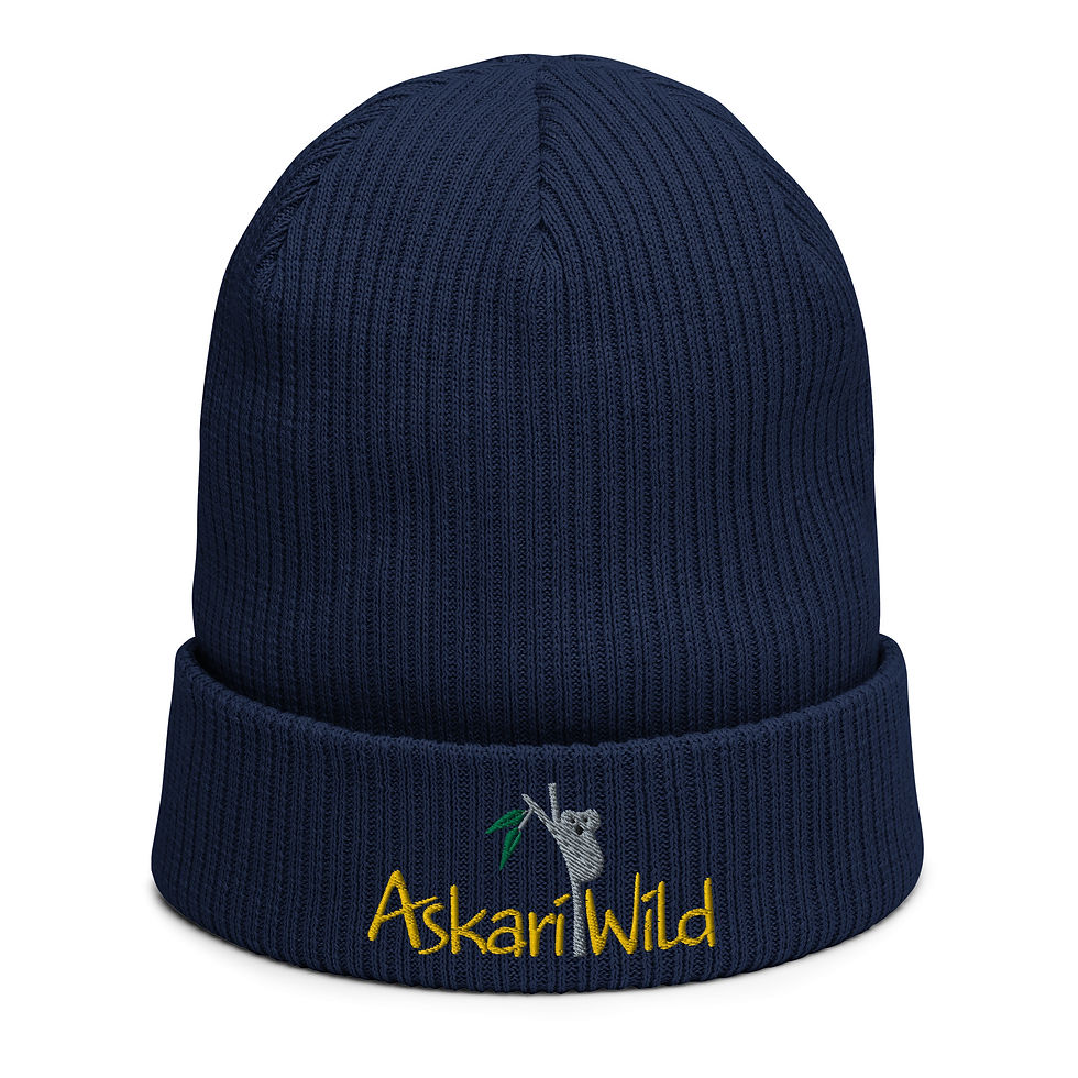 Thumbnail: Askari Wild Organic Ribbed Beanie - Aussie Sketch Series Logo