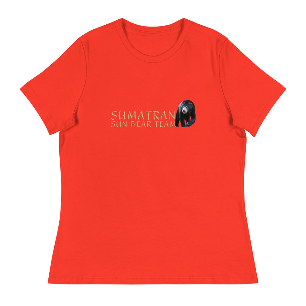 Thumbnail: Sumatran Sun Bear Team Women's T-Shirt - Walking Bear Design