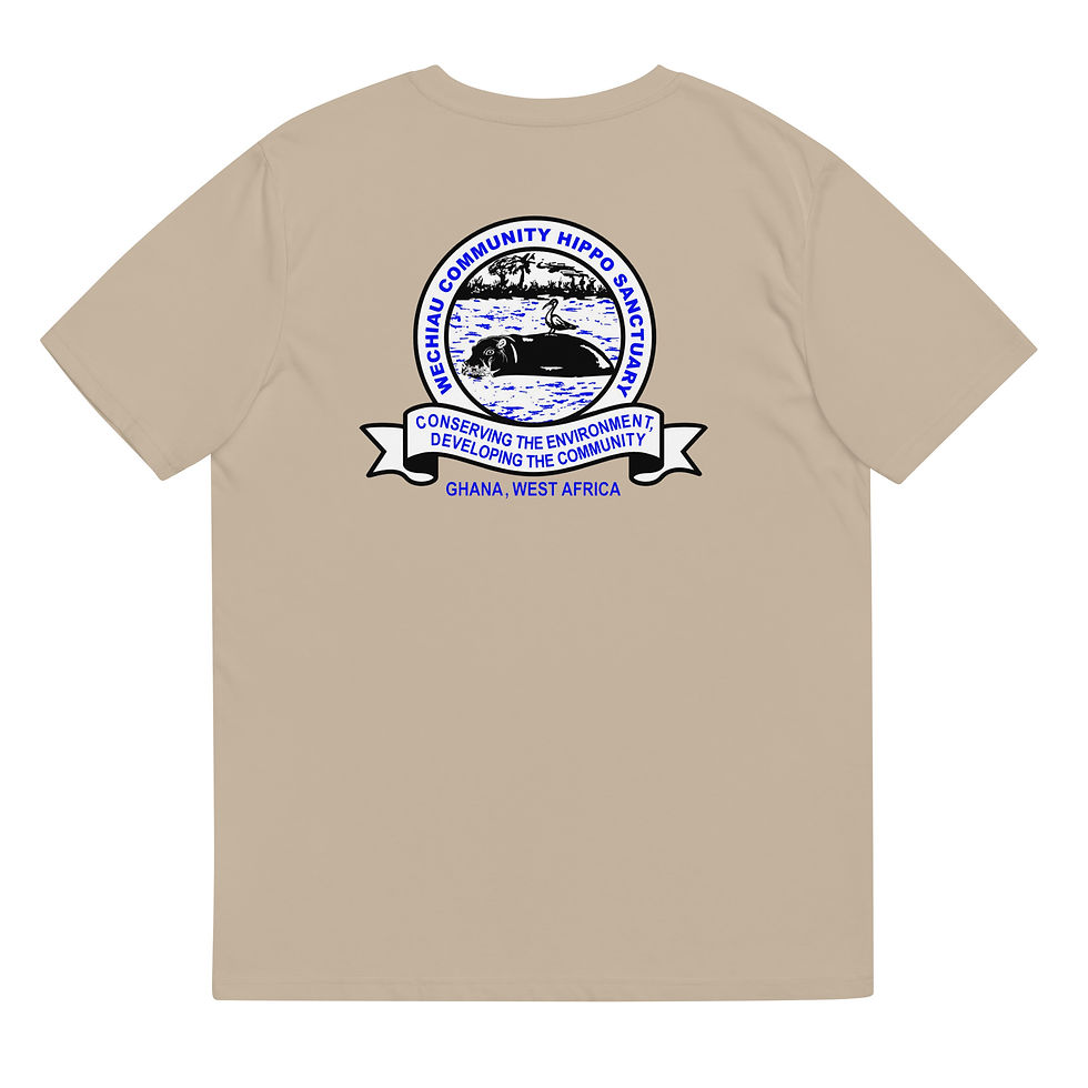 Thumbnail: Wechiau Hippo Unisex Organic Cotton T-Shirt - Logo on Back Design