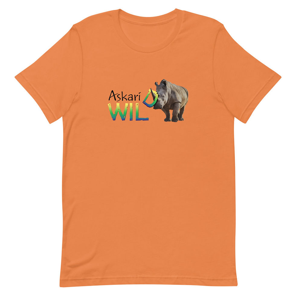 Thumbnail: Askari Wild Unisex Cotton T-Shirt - Horny Rhino Design