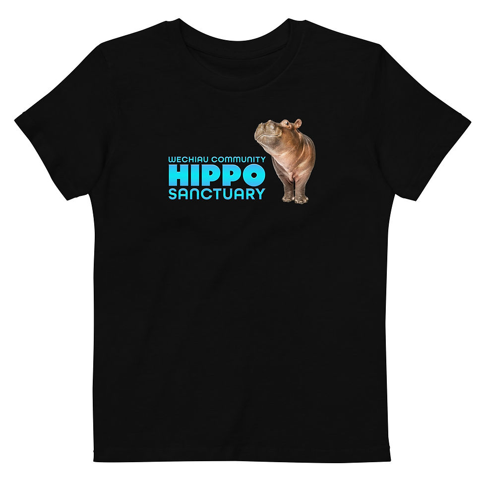 Thumbnail: Wechiau Hippo Organic Cotton Kids T-Shirt - Baby Hippo Design