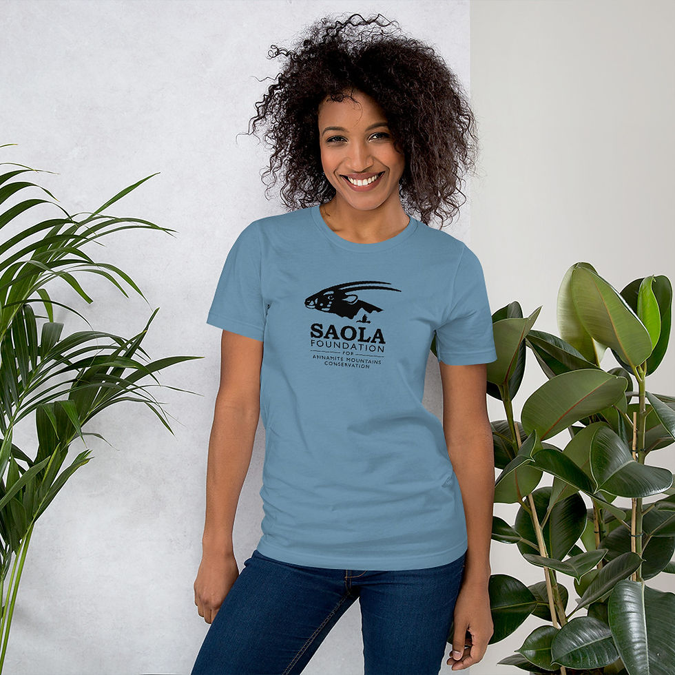Thumbnail: Saola Foundation Unisex Cotton T-Shirt - Black Logo
