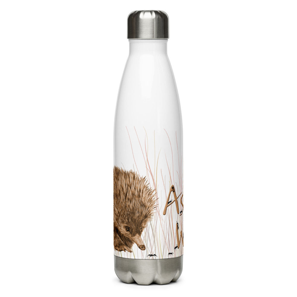 Askari Wild Stainless Steel Water Bottle - Aussie Sketch Series Echidna and Ants