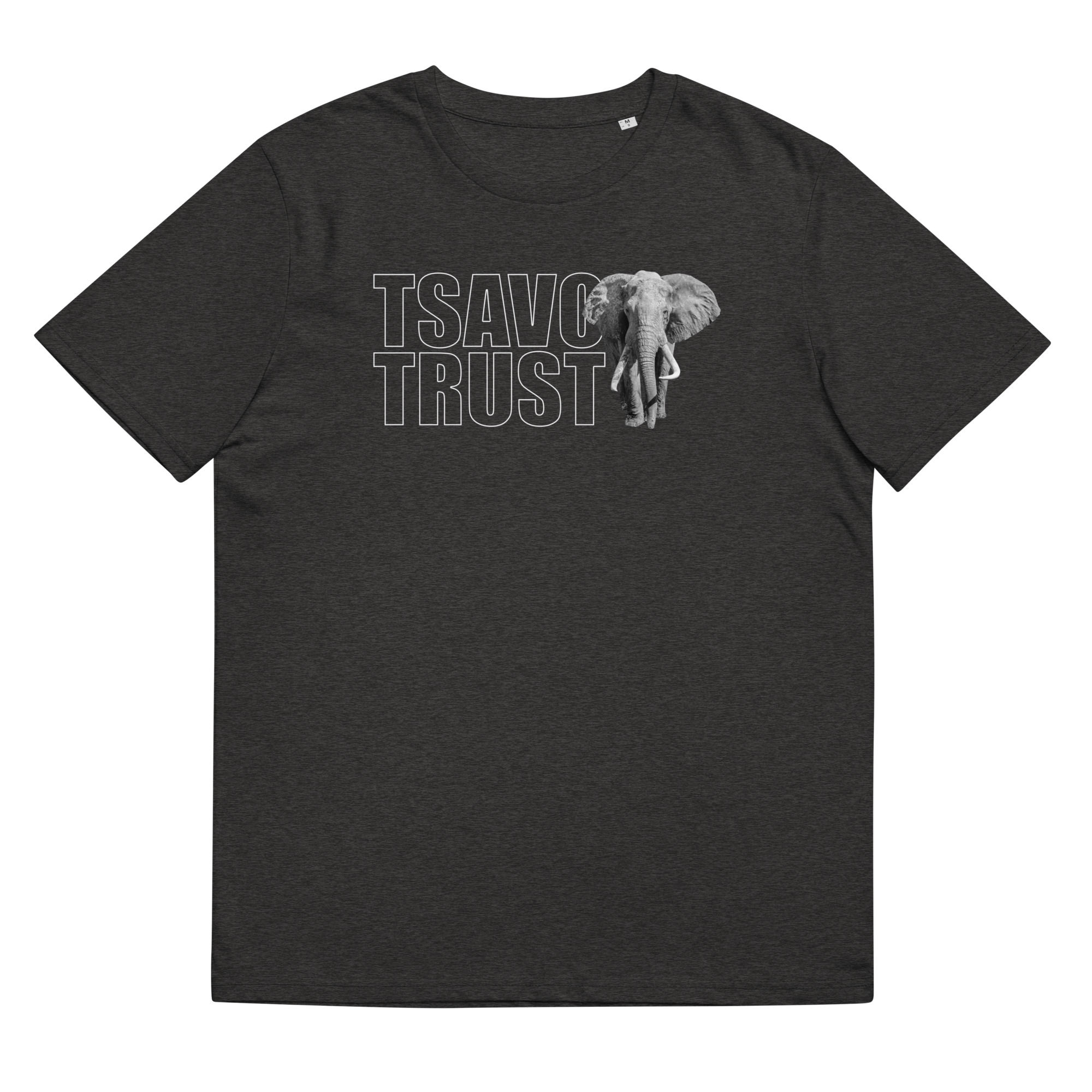 Tsavo Trust Unisex Organic Cotton T-Shirt - Tusker WS-1 Design