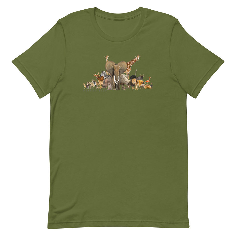 Thumbnail: Askari Wild Unisex Cotton T-Shirt - Animal Group Design