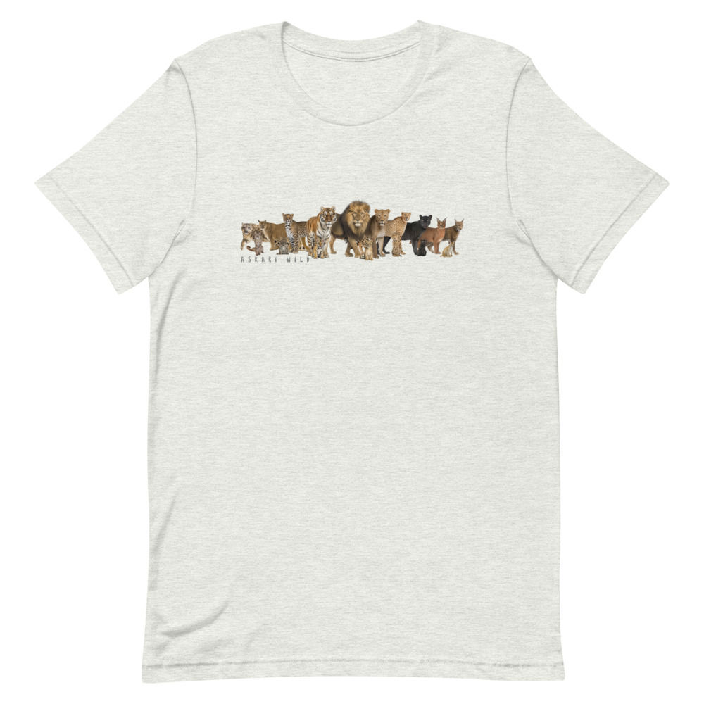Askari Wild Unisex Cotton T-Shirt - Big Cats Design