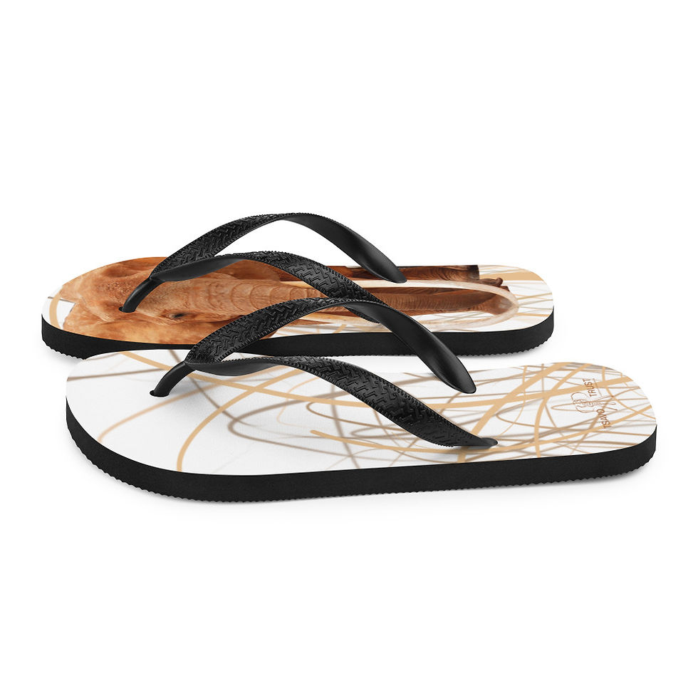 Thumbnail: Tsavo Trust Flip Flops - Female Tusker F_DI-1 Design