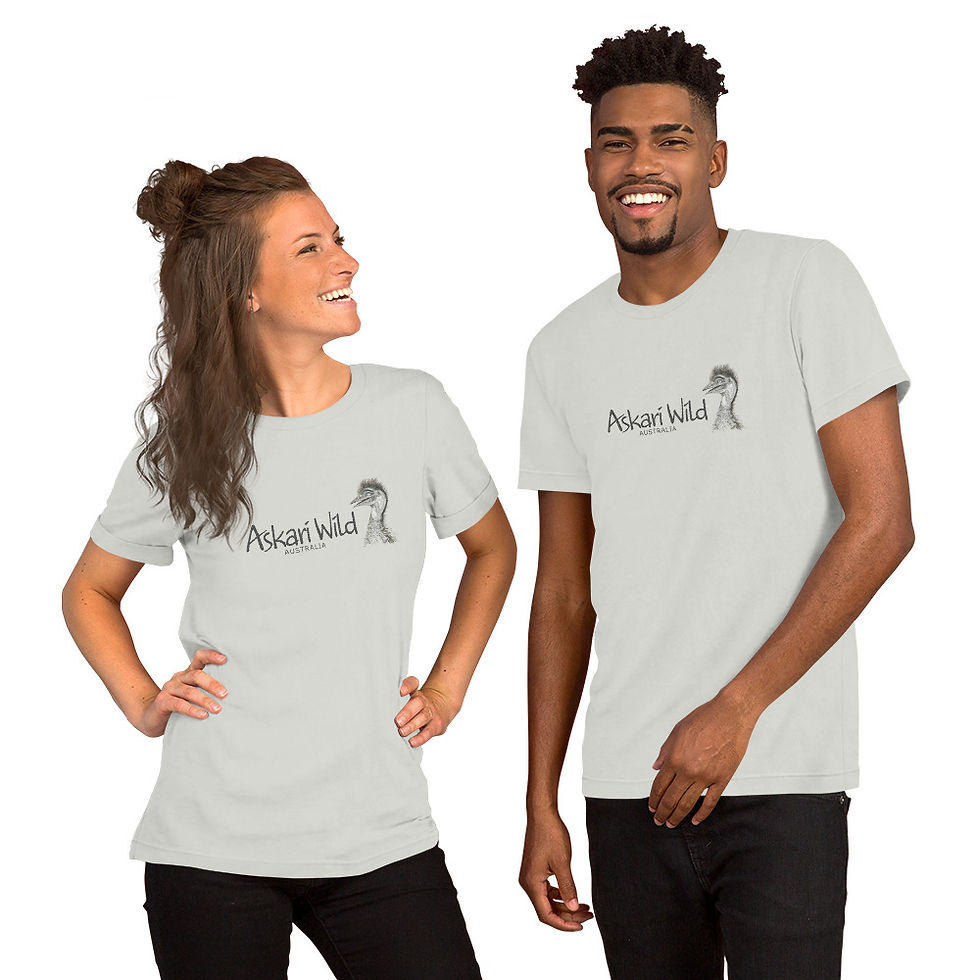 Thumbnail: Askari Wild Unisex T-Shirt - Aussie Sketch Series Emu Design