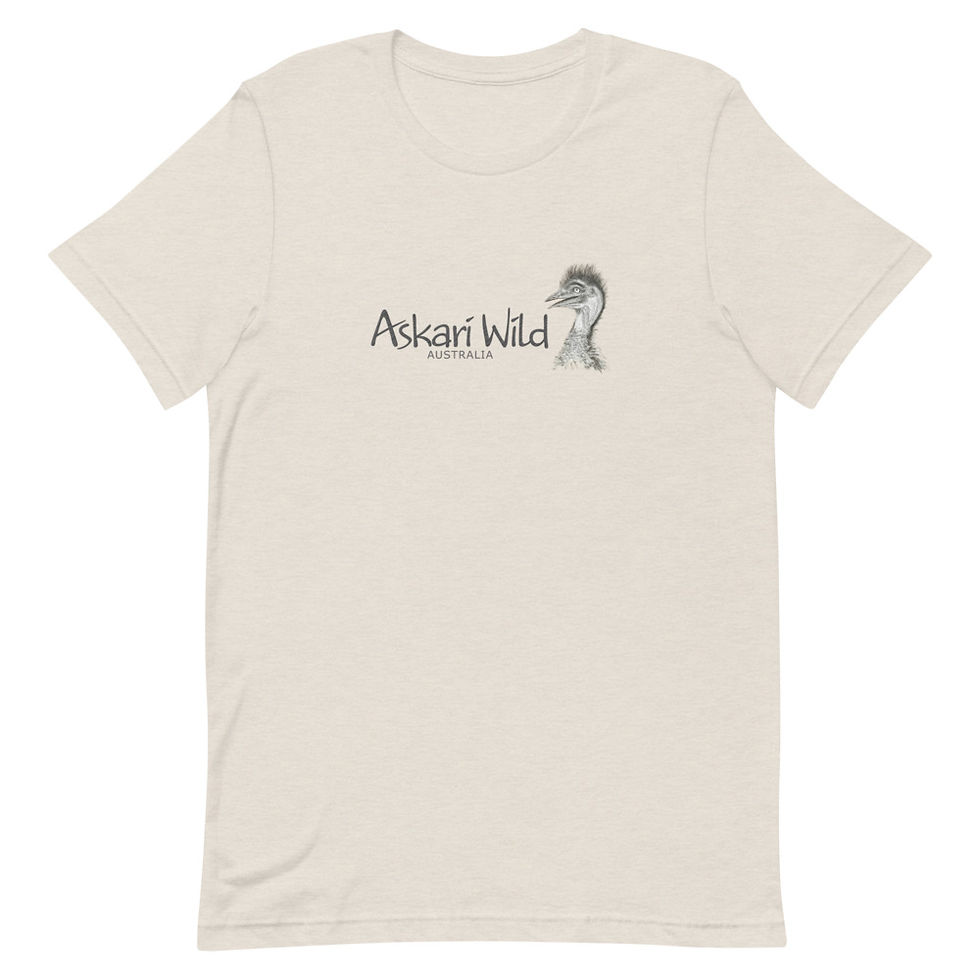 Thumbnail: Askari Wild Unisex T-Shirt - Aussie Sketch Series Emu Design