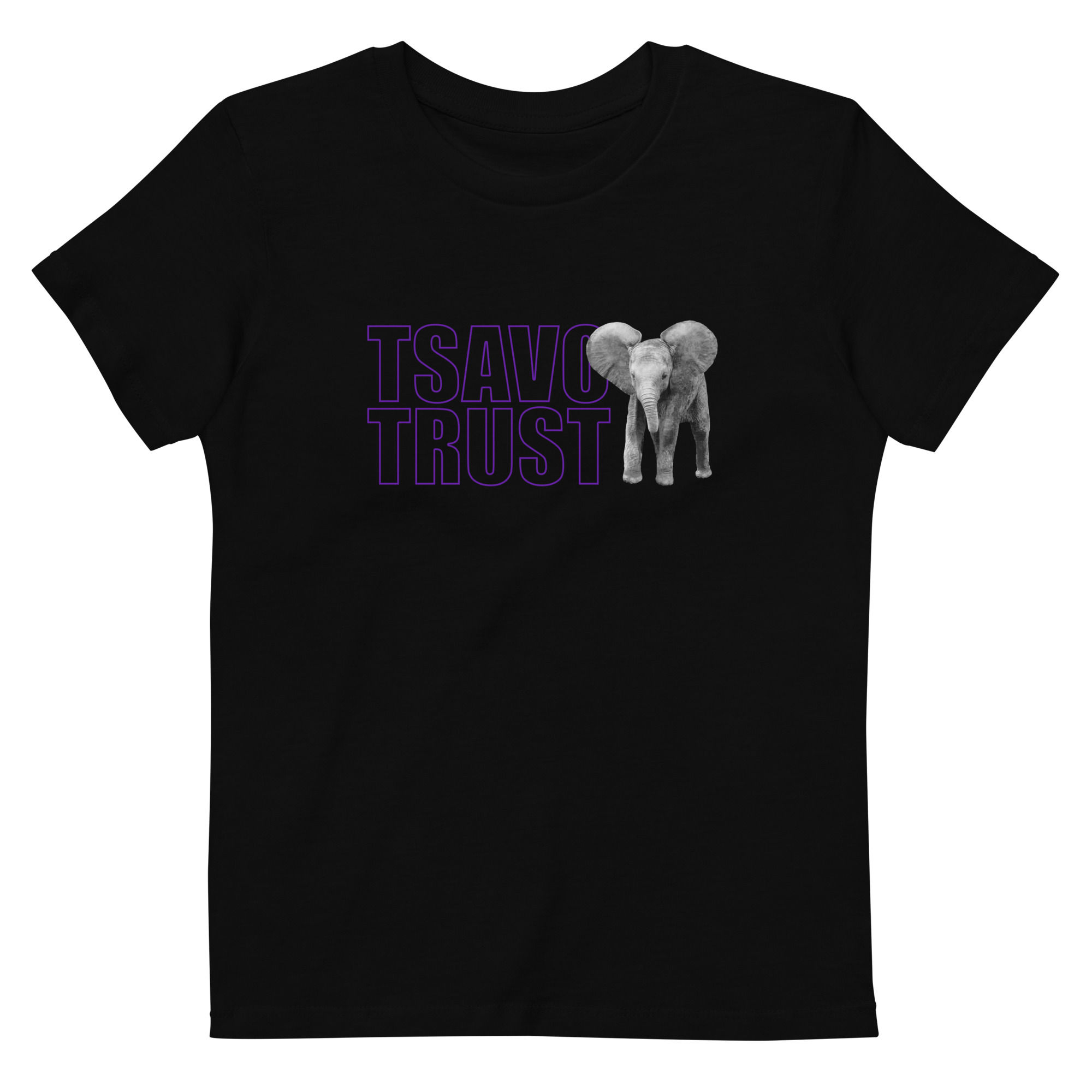 Tsavo Trust Organic Cotton Kids T-Shirt - Calf Design