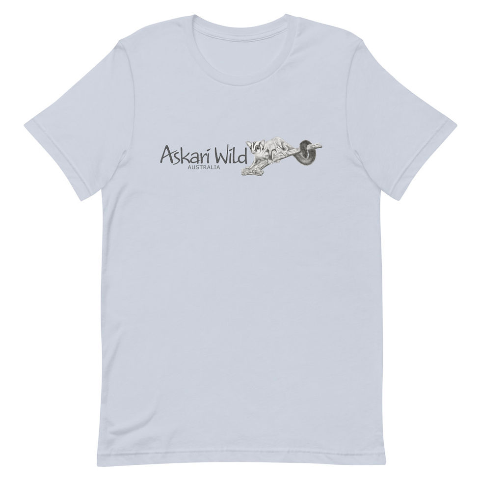 Thumbnail: Askari Wild Unisex T-Shirt - Aussie Sketch Series Sugar Glider Design