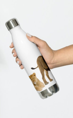 Thumbnail: Kope Lion Stainless Steel Water Bottle - Cub To King Design