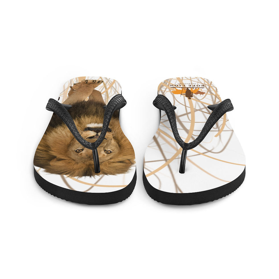 Thumbnail: Kope Lion Flip Flops - Walking Lion Design
