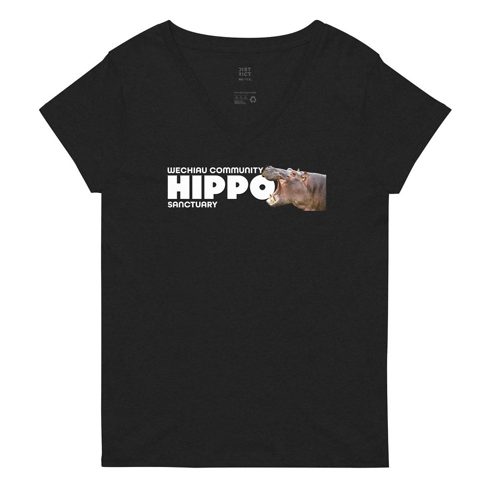 Thumbnail: Wechiau Hippo Women’s 100% Recycled V-neck T-Shirt