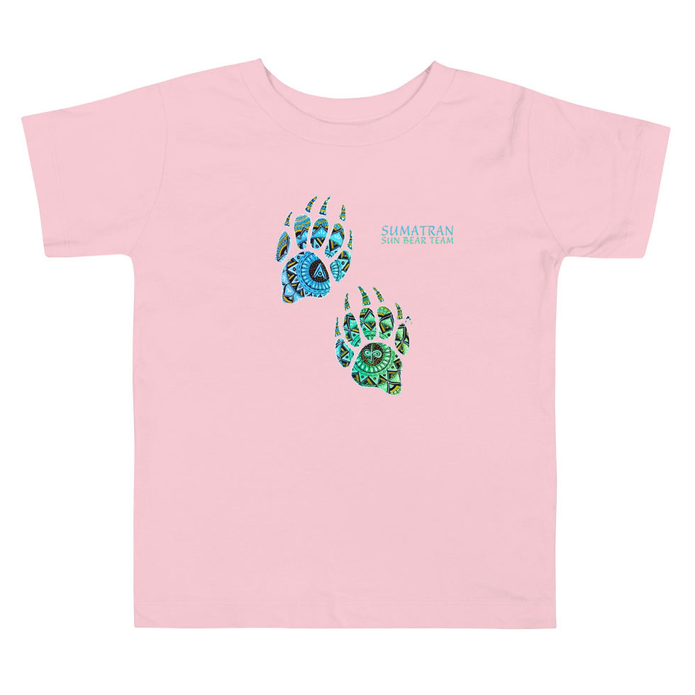 Thumbnail: Sumatran Sun Bear Team Toddler T-Shirt - Bear Paw Design