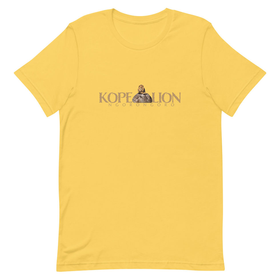 Thumbnail: Kope Lion Unisex Cotton T-Shirt - Kopje Lion Design