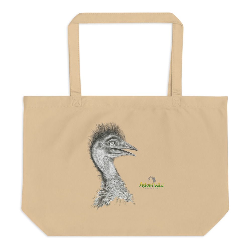 Askari Wild Tote Bag - Aussie Sketch Series Emu Design