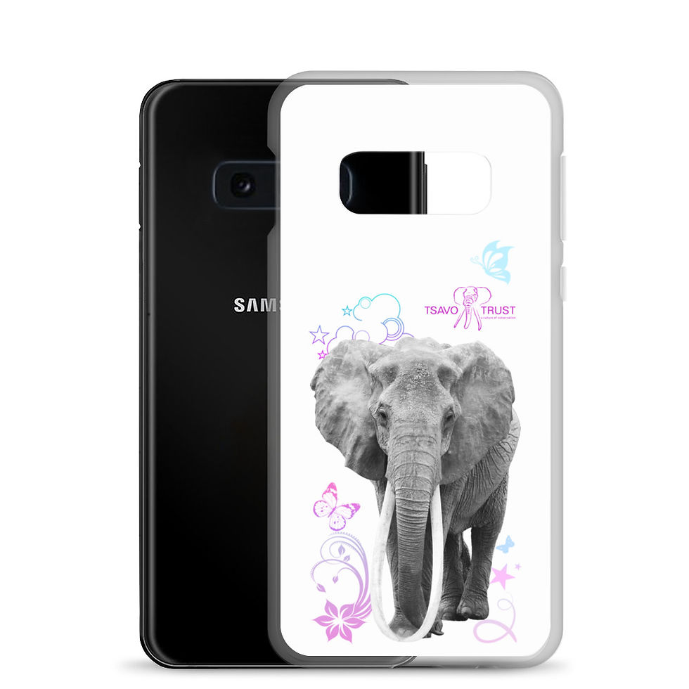 Thumbnail: Tsavo Trust Samsung Phone Case - Female Tusker F_DI1 Design